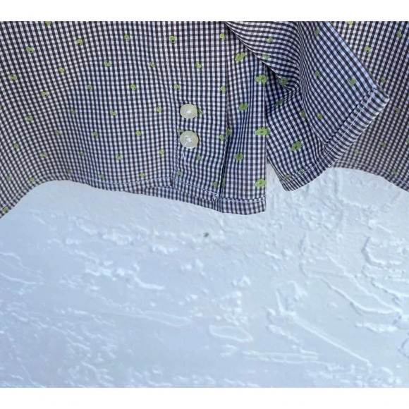 ETRO Milano Mens Long Sleeve Button Down Embroidered Slim Fit Plaid Shirts Sz 39 - Picture 4 of 8